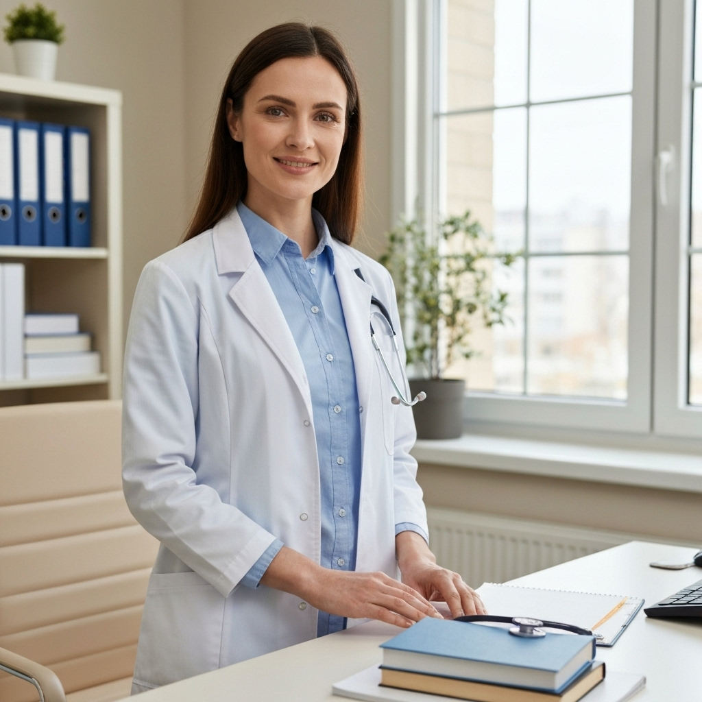 Psicóloga profesional en su consultorio